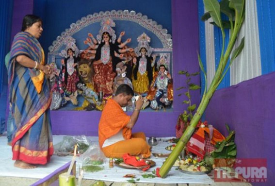 Festival fervor, celebrations across Tripura as much awaited Durga Puja begins with â€˜Maha Shasthiâ€™